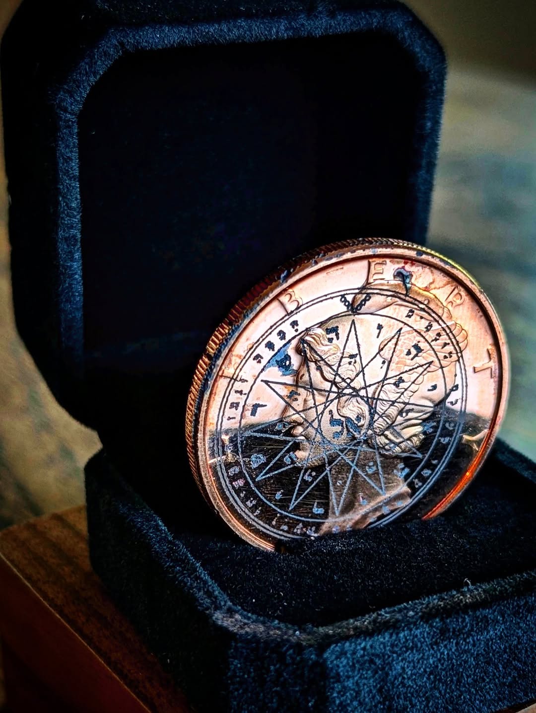 Copper Mercury Dime | Etched Mercury in Virgo Talismans