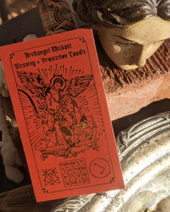 Archangel Michael Blessing + Protection Dressed Prayer Card