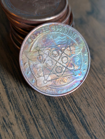 Copper Mercury Dime | Etched Mercury in Virgo Talismans