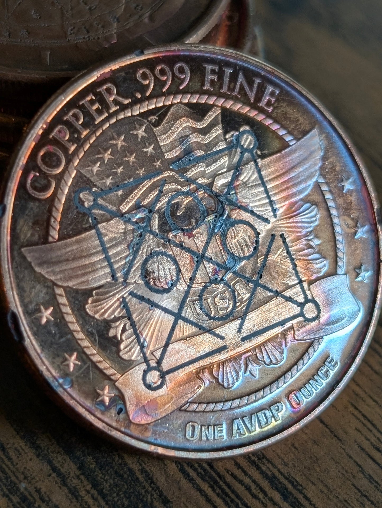 Copper Mercury Dime | Etched Mercury in Virgo Talismans