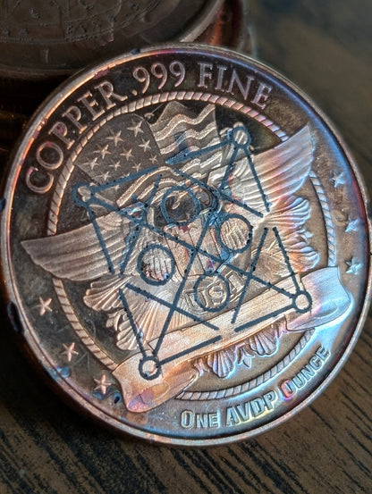 Copper Mercury Dime | Etched Mercury in Virgo Talismans
