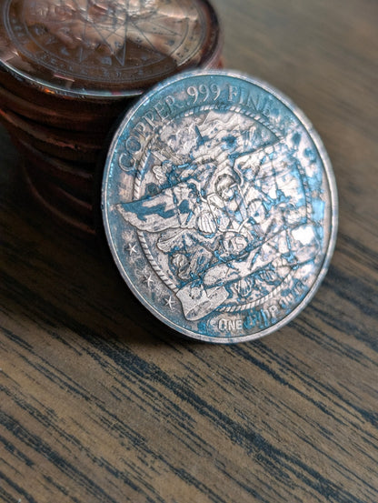 Copper Mercury Dime | Etched Mercury in Virgo Talismans