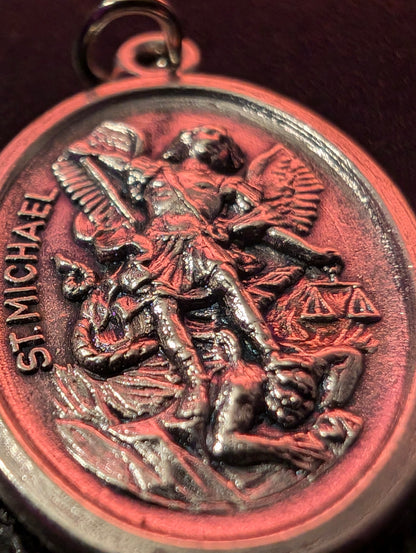 Blessed and dressed Archangel Michael medal alternate style
